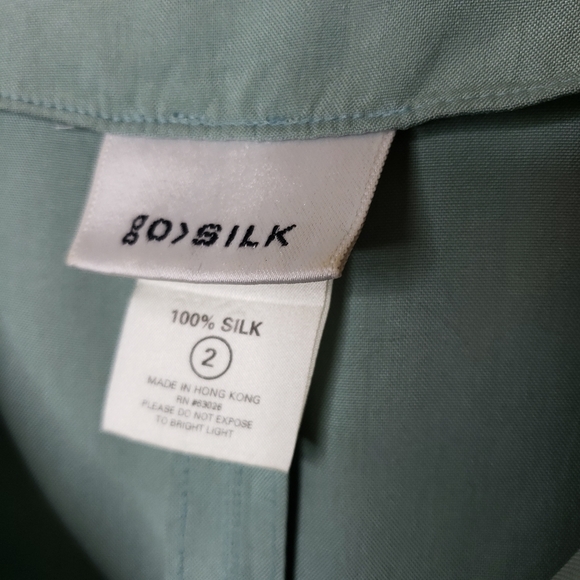 GO SILK Long Sleeve Seafoam Mint green long sleeve - Picture 6 of 9